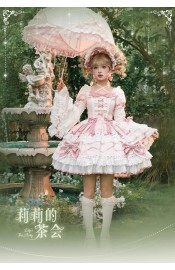 Heartbeat Doll Lily's Tea Party Long Sleeve One Piece(Reservation/Full Payment Without Shipping)
